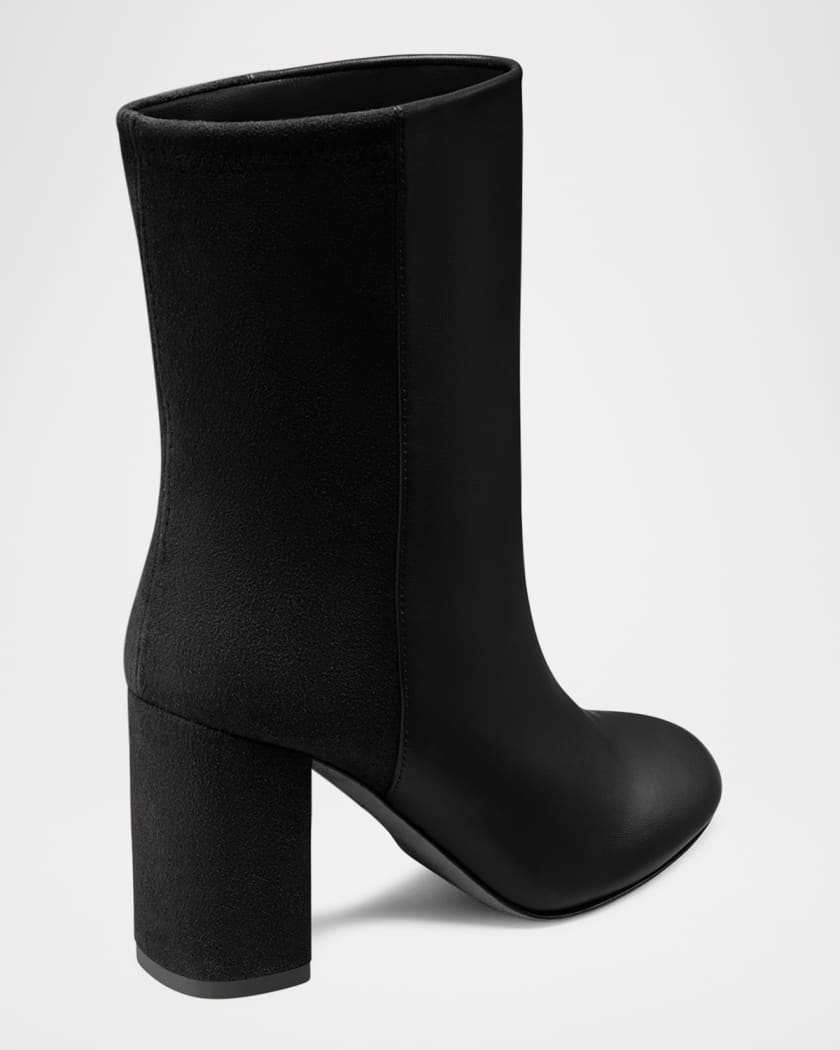 Strut Mixed Leather Ankle Booties