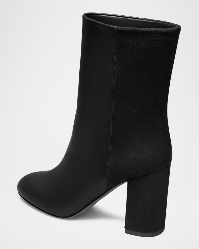 Strut Mixed Leather Ankle Booties