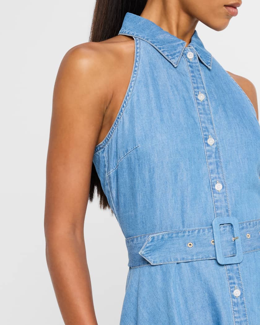 Beau Belted Linen Mini Dress