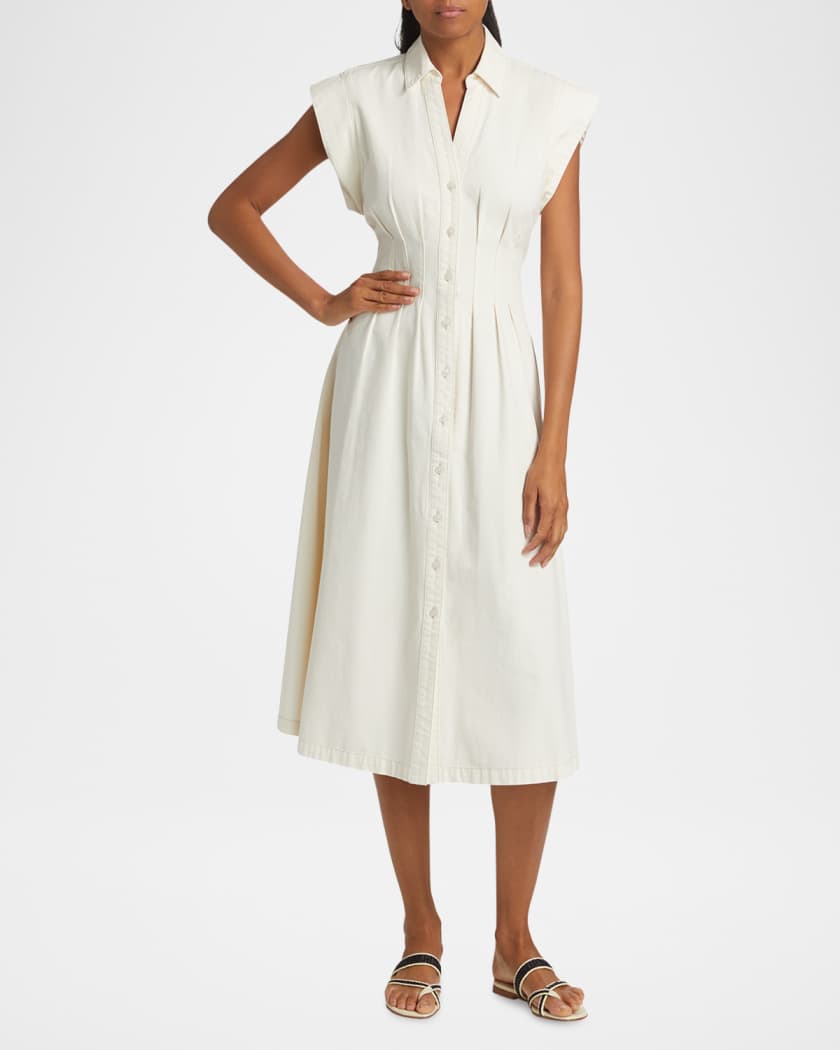 Ruben Button-Front Midi Dress