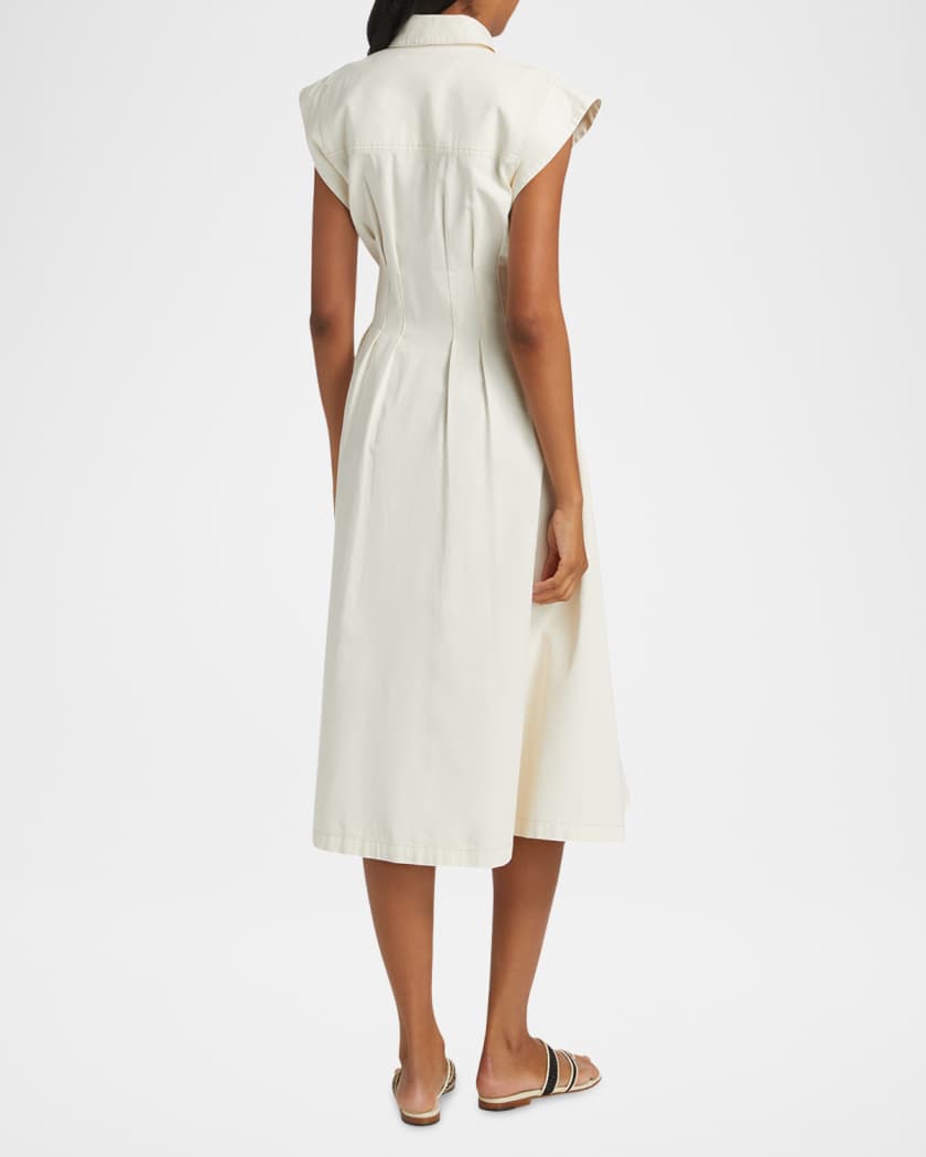 Ruben Button-Front Midi Dress