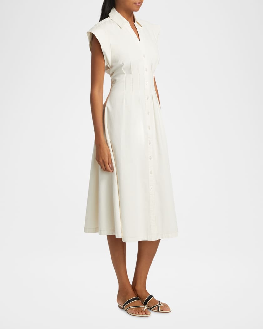 Ruben Button-Front Midi Dress