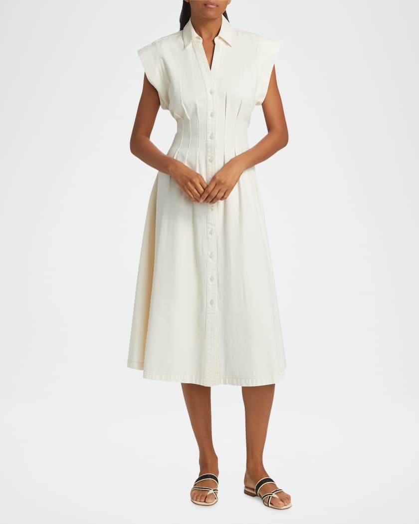 Ruben Button-Front Midi Dress