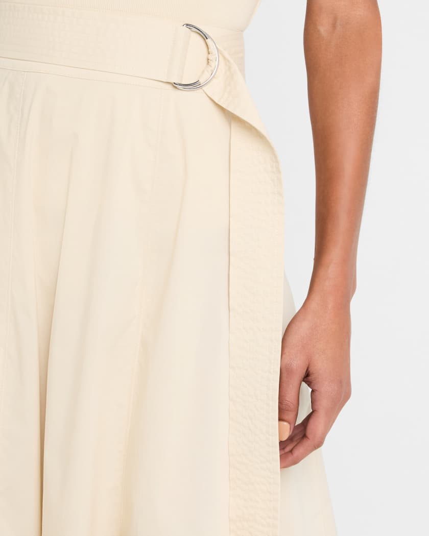 Facia Belted A-Line Midi Skirt