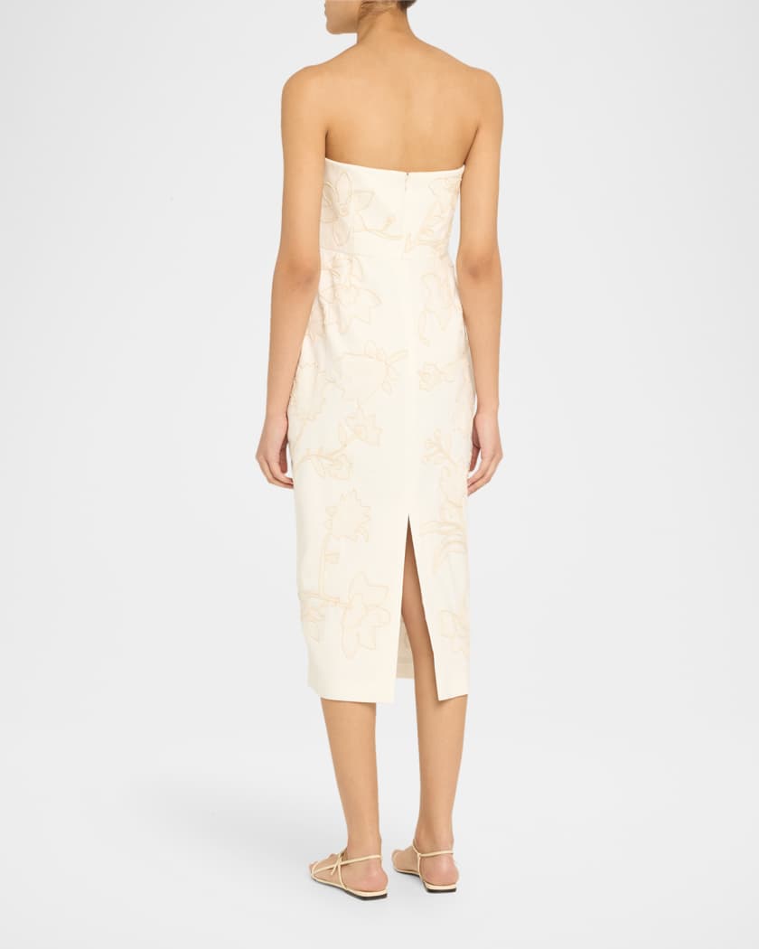 Netia Strapless Embroidered Dress