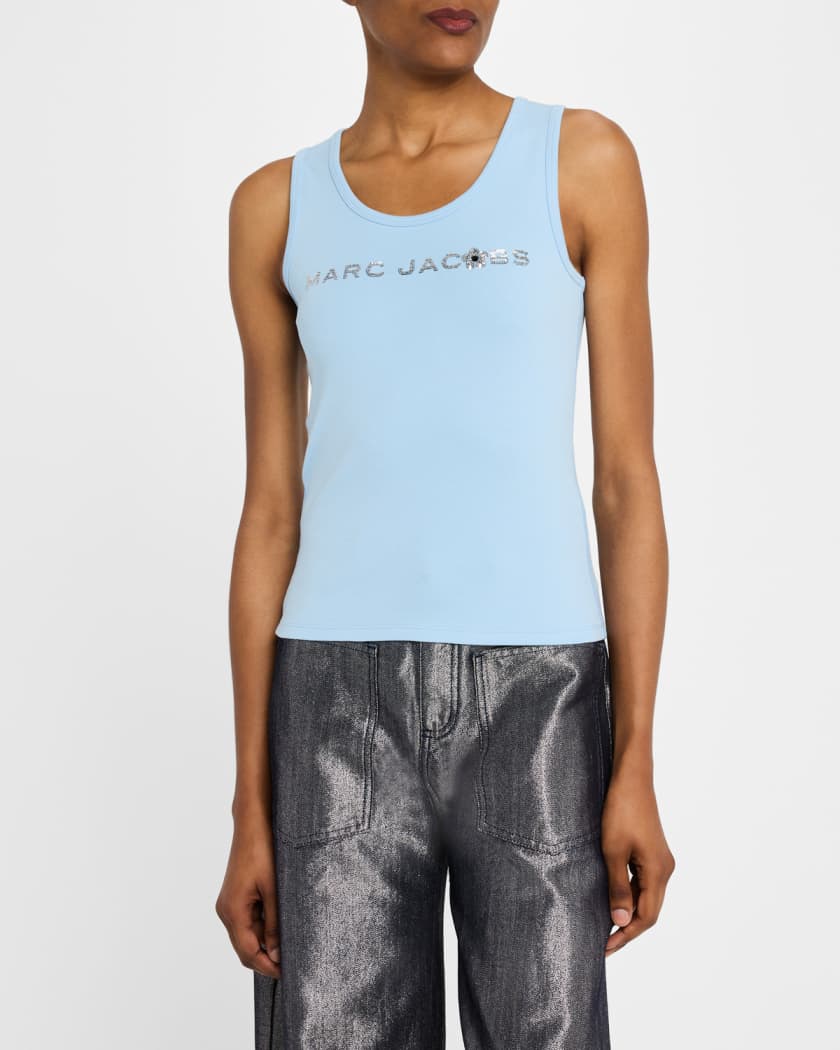 Sequined Daisy Logo Tank Top