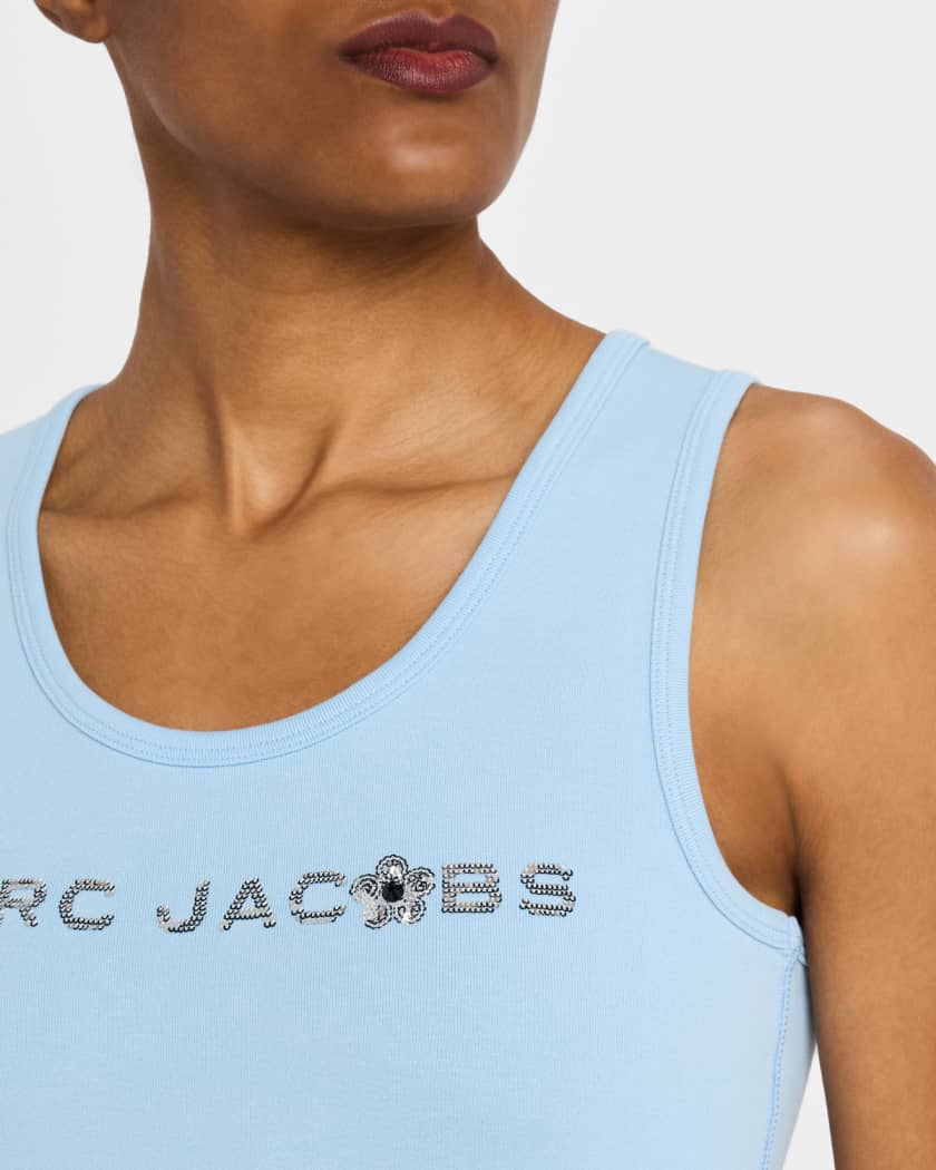 Sequined Daisy Logo Tank Top