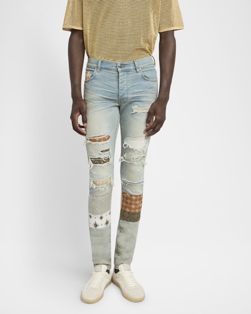Men's MA Quad Art Patch Skinny Jeans