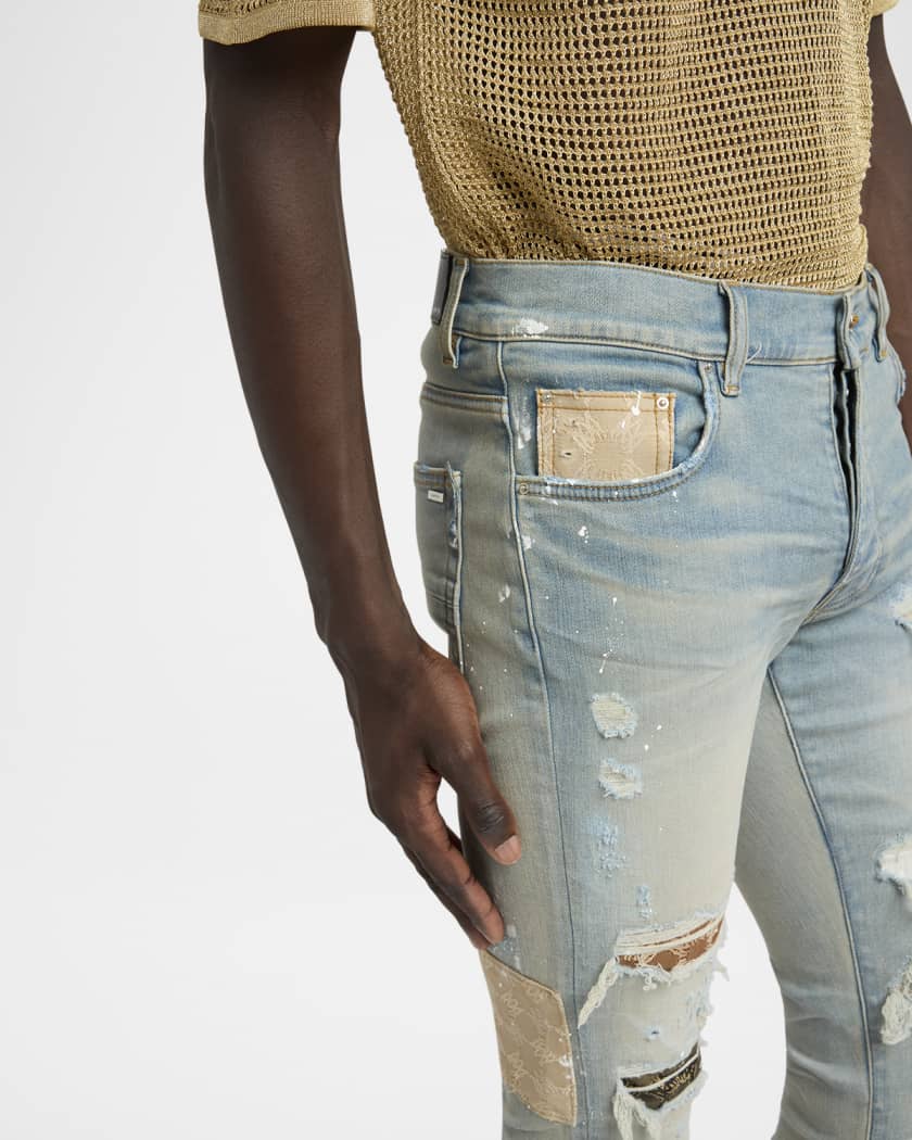Men's MA Quad Art Patch Skinny Jeans