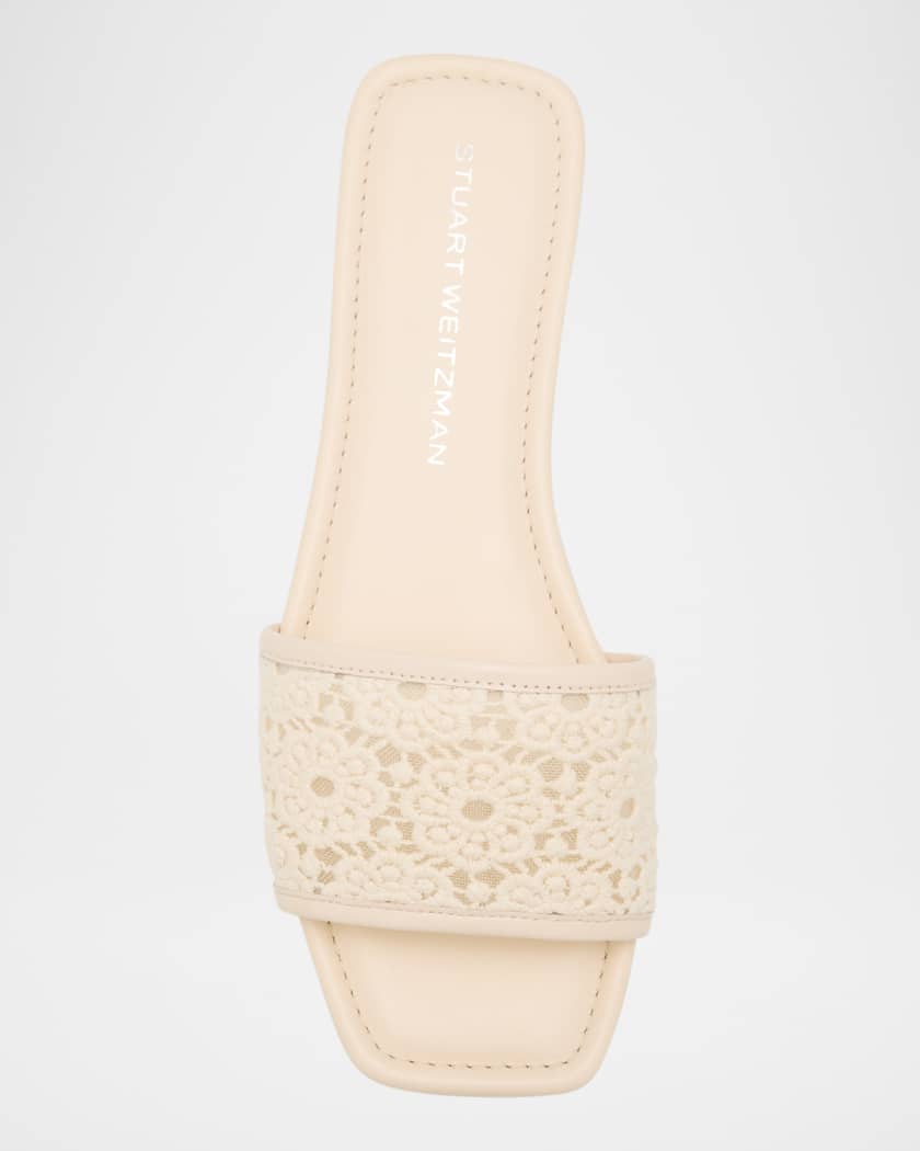 Fia Cotton Flat Slide Sandals