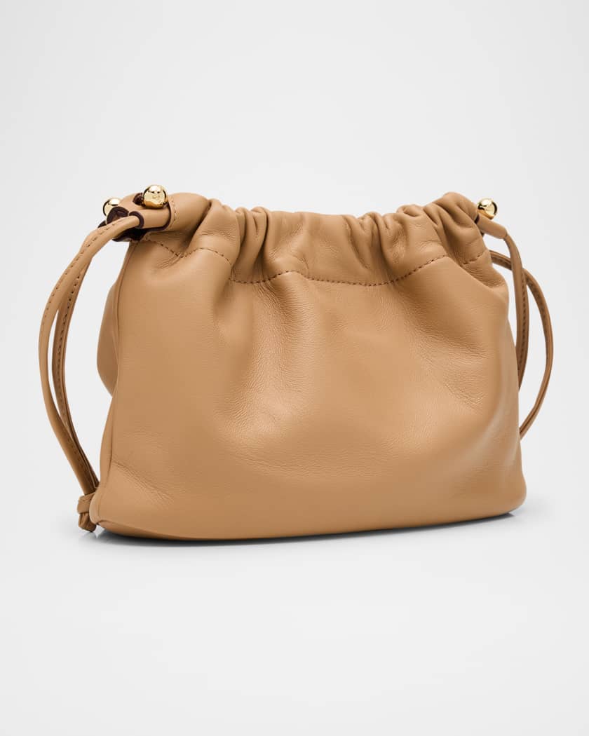 Charlotte Drawstring Leather Clutch Bag