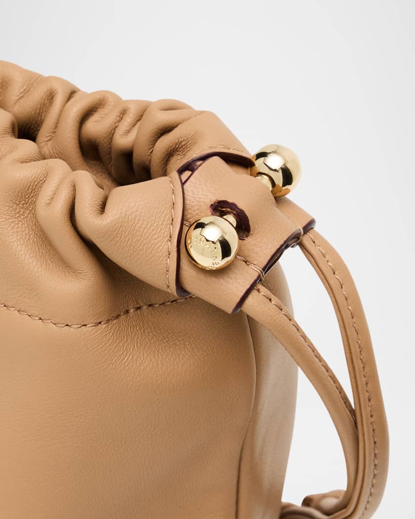 Charlotte Drawstring Leather Clutch Bag