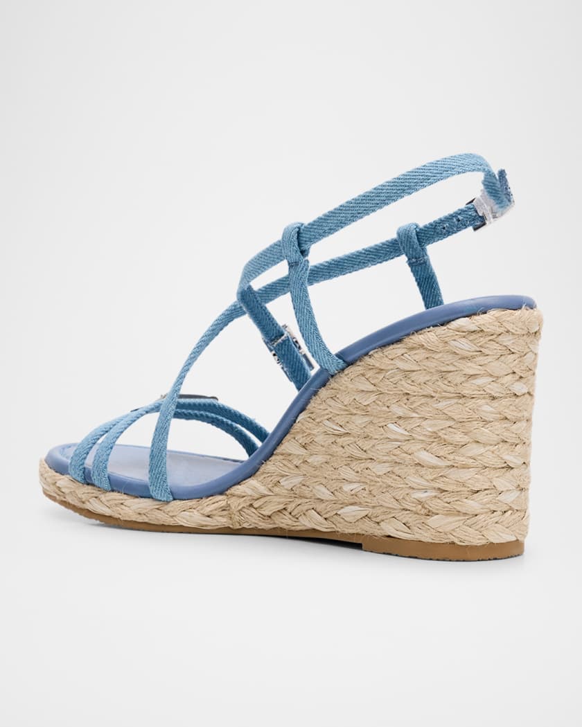 Georgie Denim strappy Espadrille Sandals