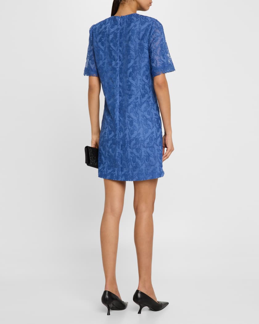 Rachel Tulip Lace Short-Sleeve Mini Tunic Dress