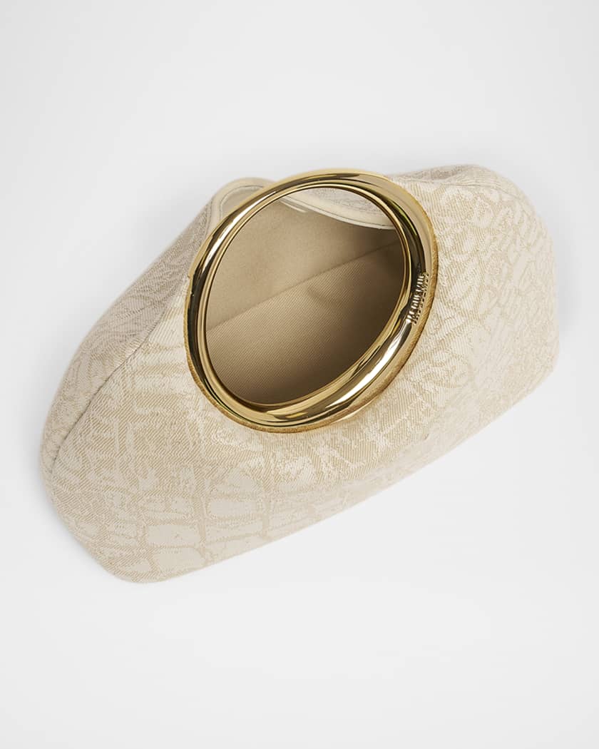 Le Petit Calino Croc-Printed Top-Handle Bag