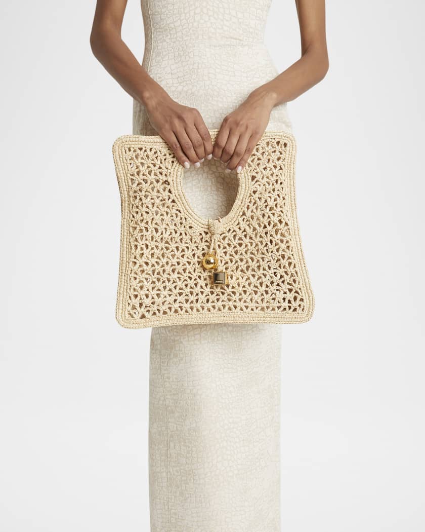 Le Petit Raffia Top-Handle Bag