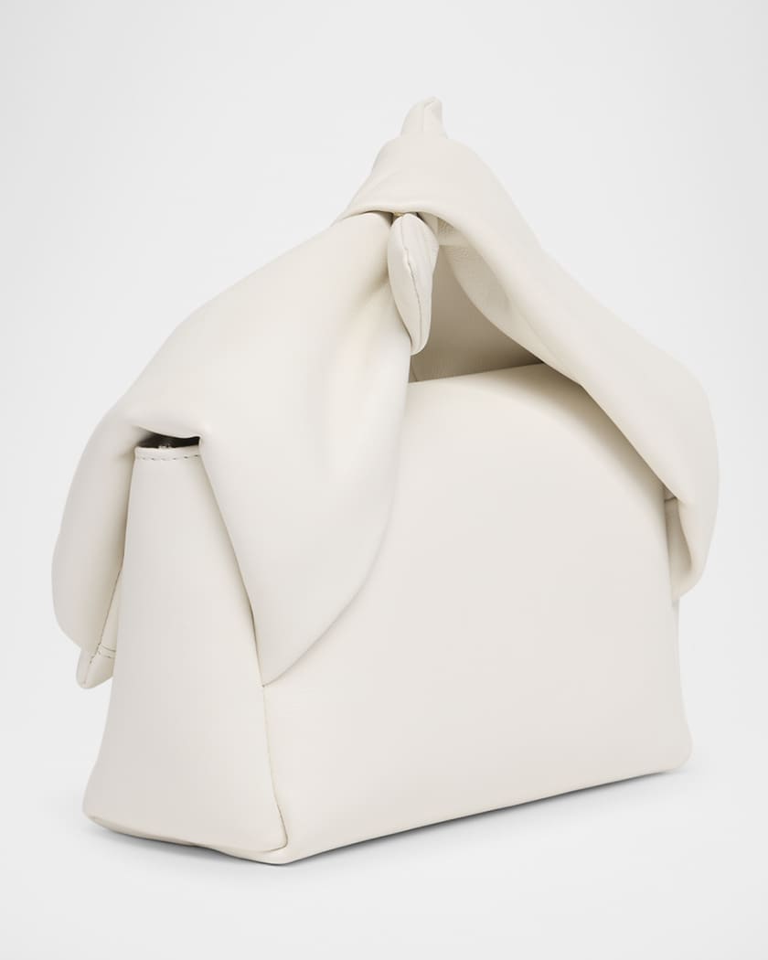 Twister Midi Bow Leather Top-Handle Bag