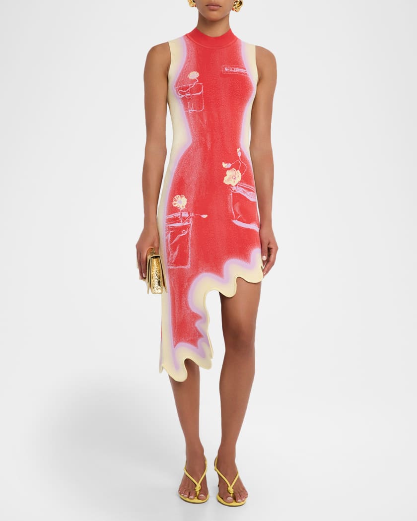 Mia Wavy Asymmetric Dress