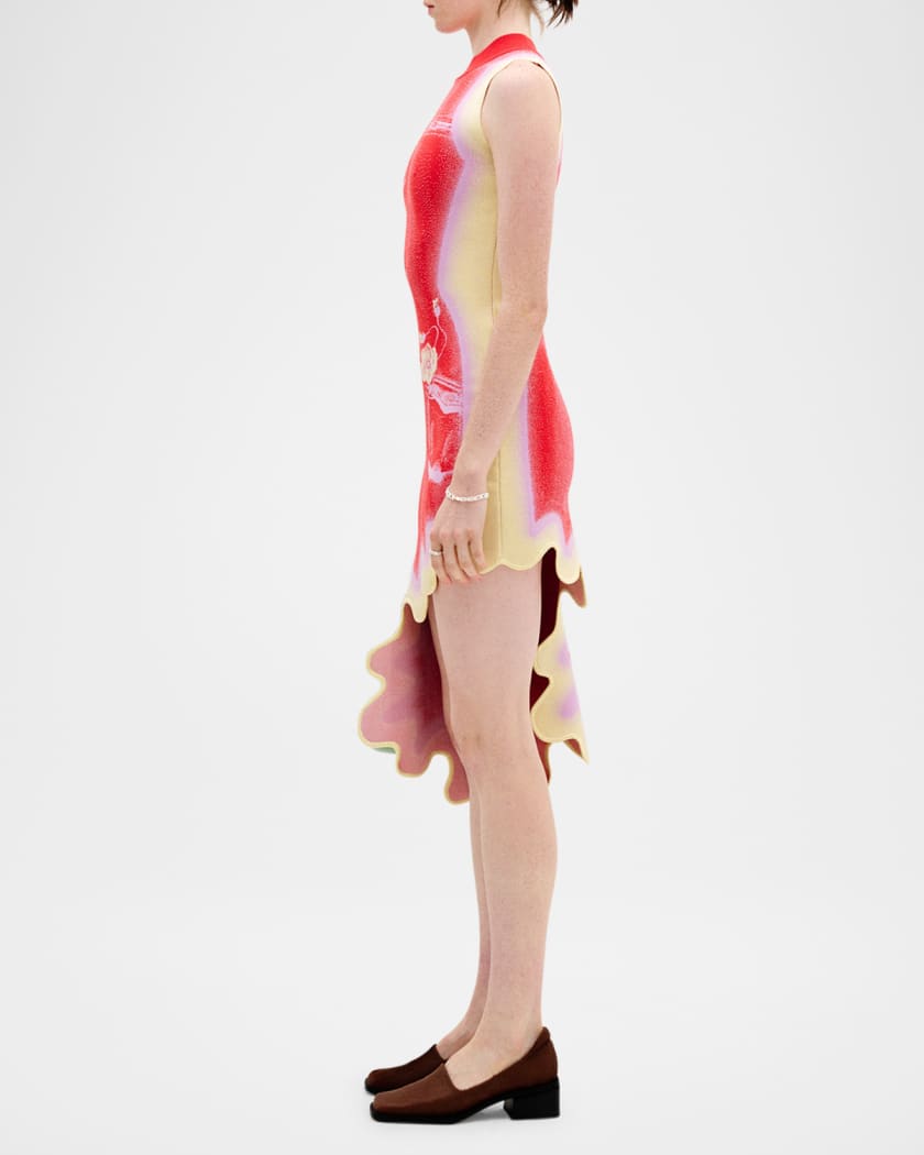 Mia Wavy Asymmetric Dress