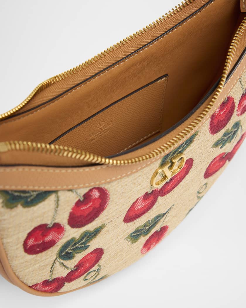 VLOGO Signature Mini Cherries Jacquard Shoulder Bag