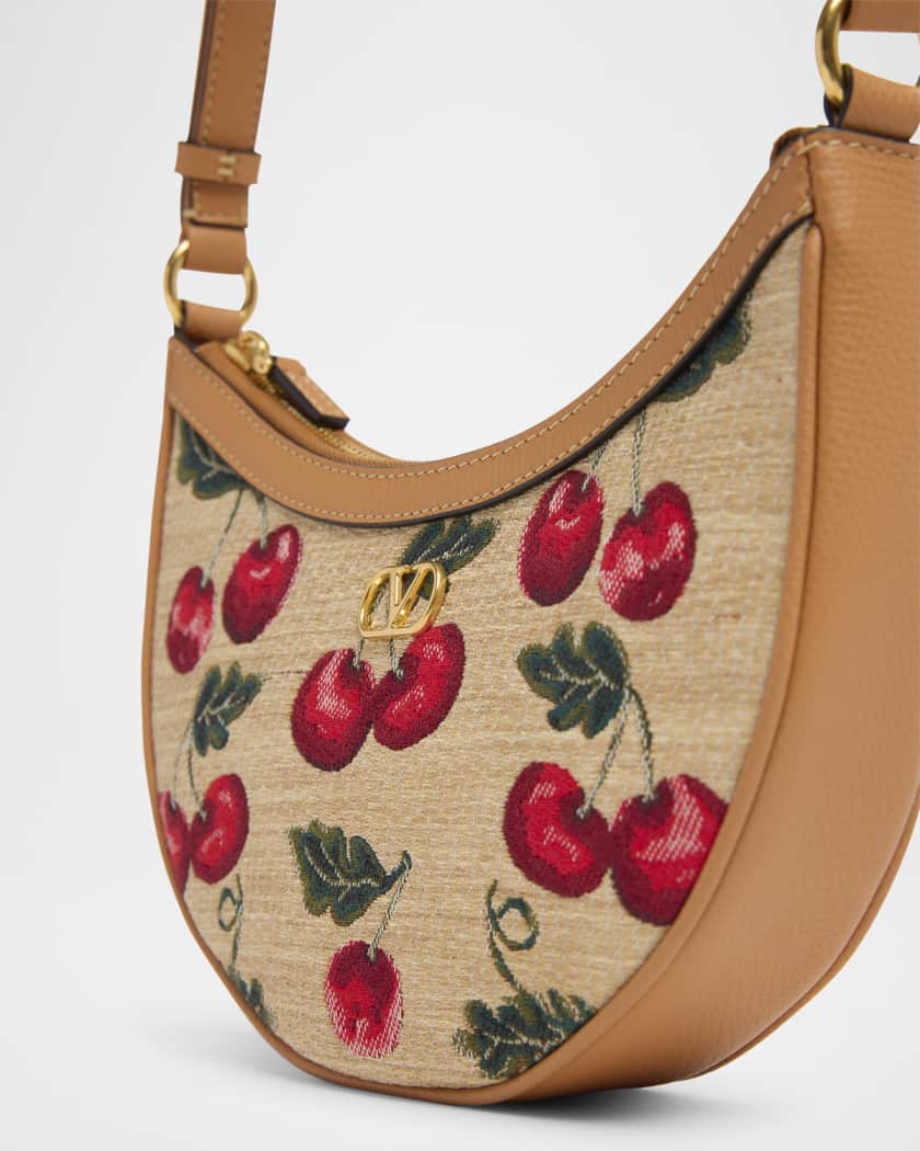 VLOGO Signature Mini Cherries Jacquard Shoulder Bag
