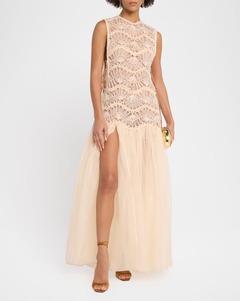 Illuminate Macrame Maxi Dress