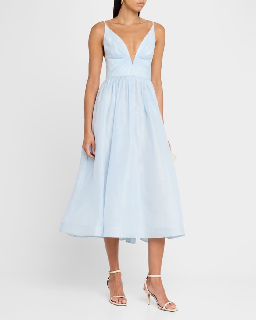 Illuminate V-Neck Midi Dress