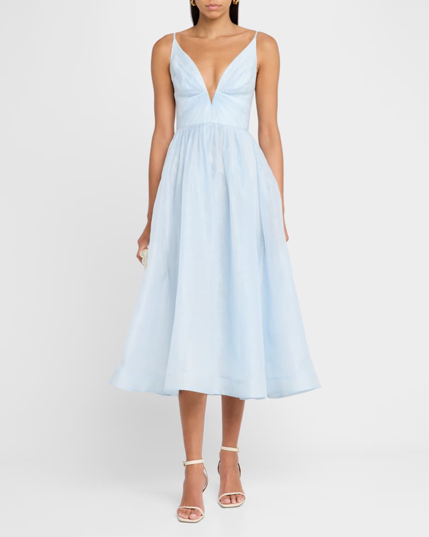 Illuminate V-Neck Midi Dress