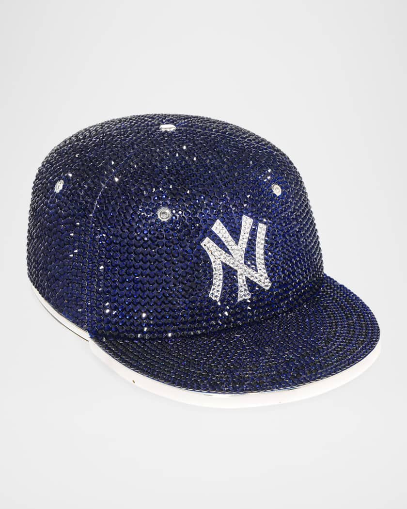 NY Yankees Cap Crystal Clutch Bag