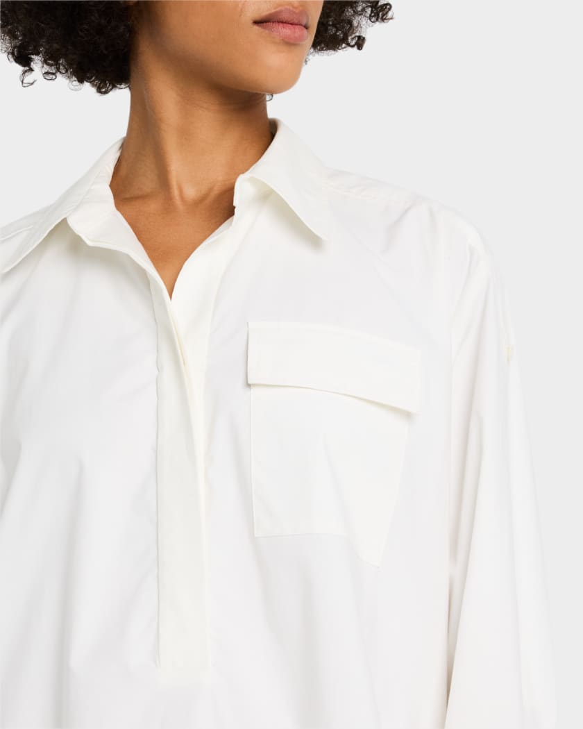 Brooke Long-Sleeve Drop-Waist Mini Dress