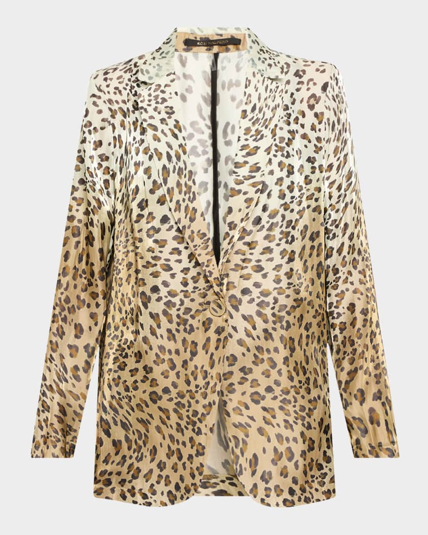 Kobi Halperin Wacks Ombre Leopard-Print Jacket | Neiman Marcus Kobi Halperin Wacks Ombre Leopard-Print Jacket | Neiman Marcus