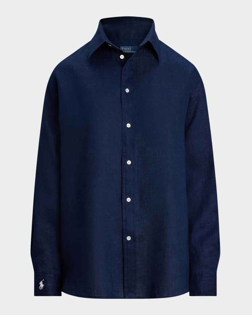 Polo Ralph Lauren Oversize Fit Linen Shirt | Neiman Marcus