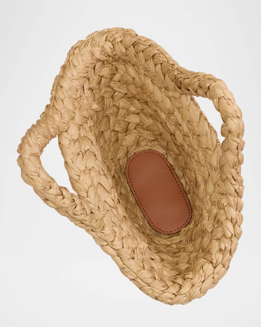 Shelly Mini Seashell Raffia Top-Handle Bag