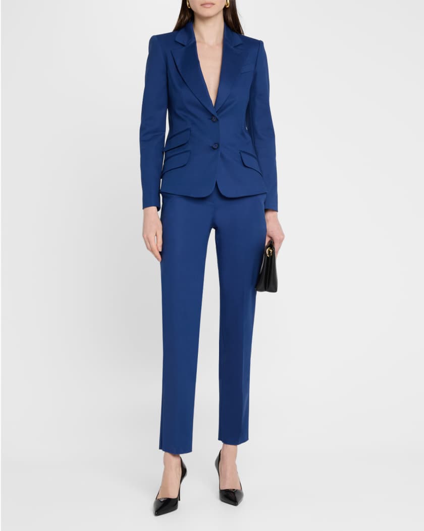 Cotton Couture Single-Breasted Blazer