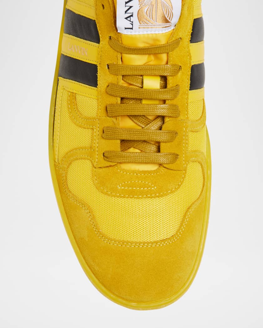 Men's Clay Leather and Mesh Low-Top Sneakers