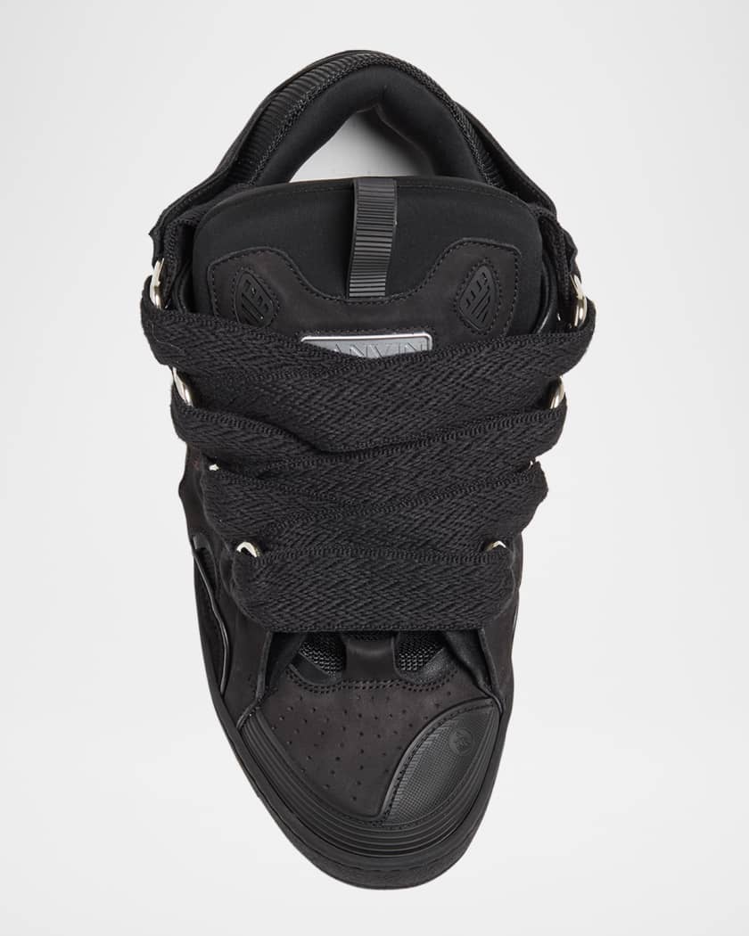 Men's Curb Napa Leather Low-Top Sneakers