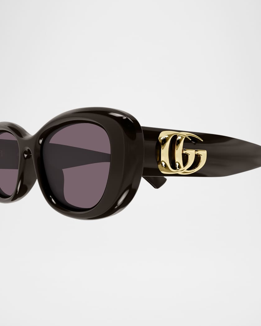 GG Logo Oval Plastic Sunglasses
