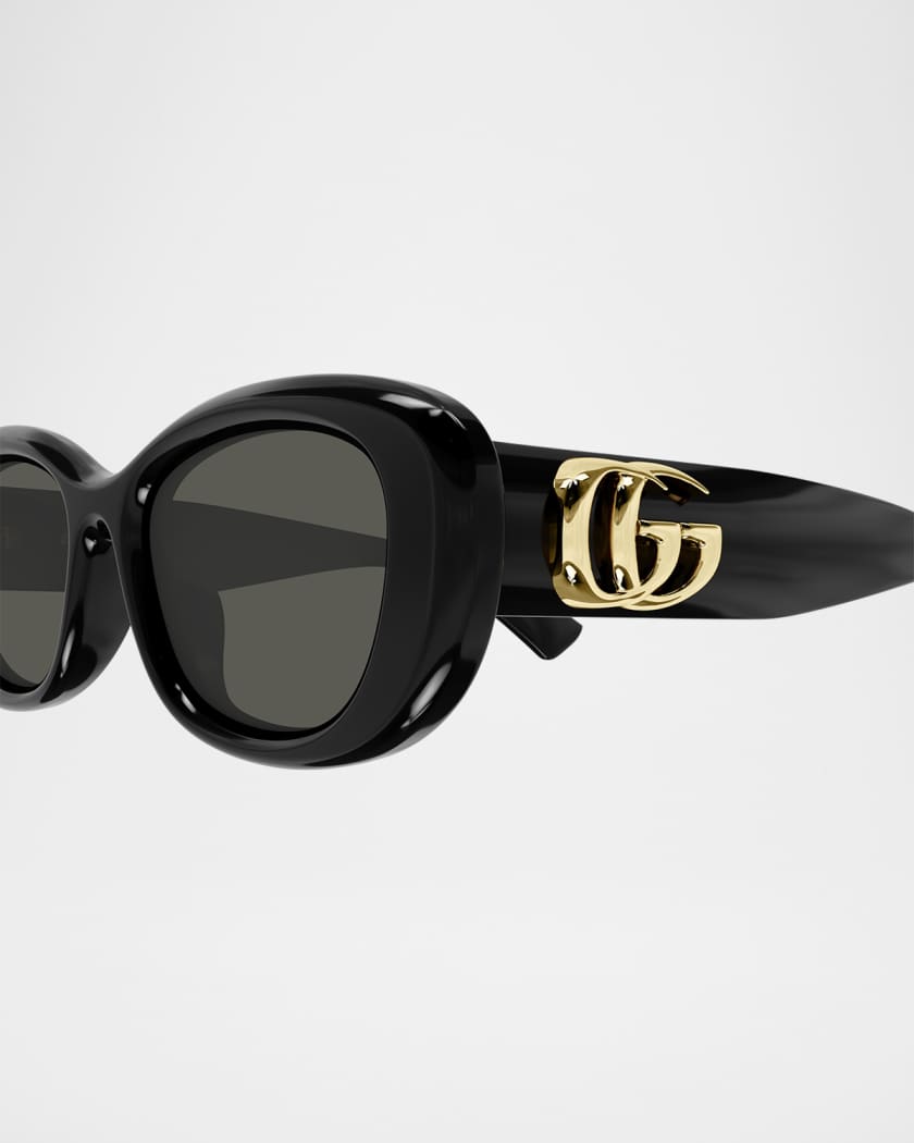 GG Logo Oval Plastic Sunglasses