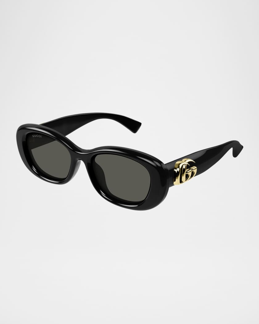 GG Logo Oval Plastic Sunglasses