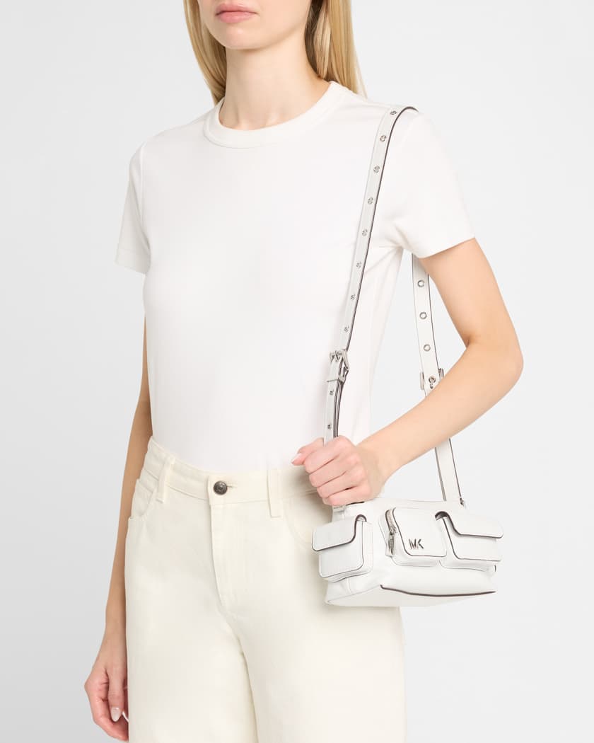 Dakota Small Leather Pocket Crossbody Bag | Neiman Marcus