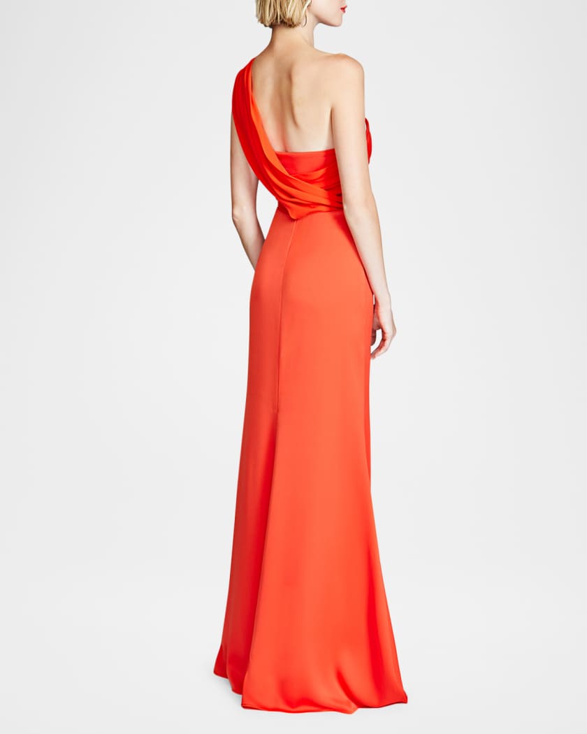 Roselle Draped Crepe Gown 