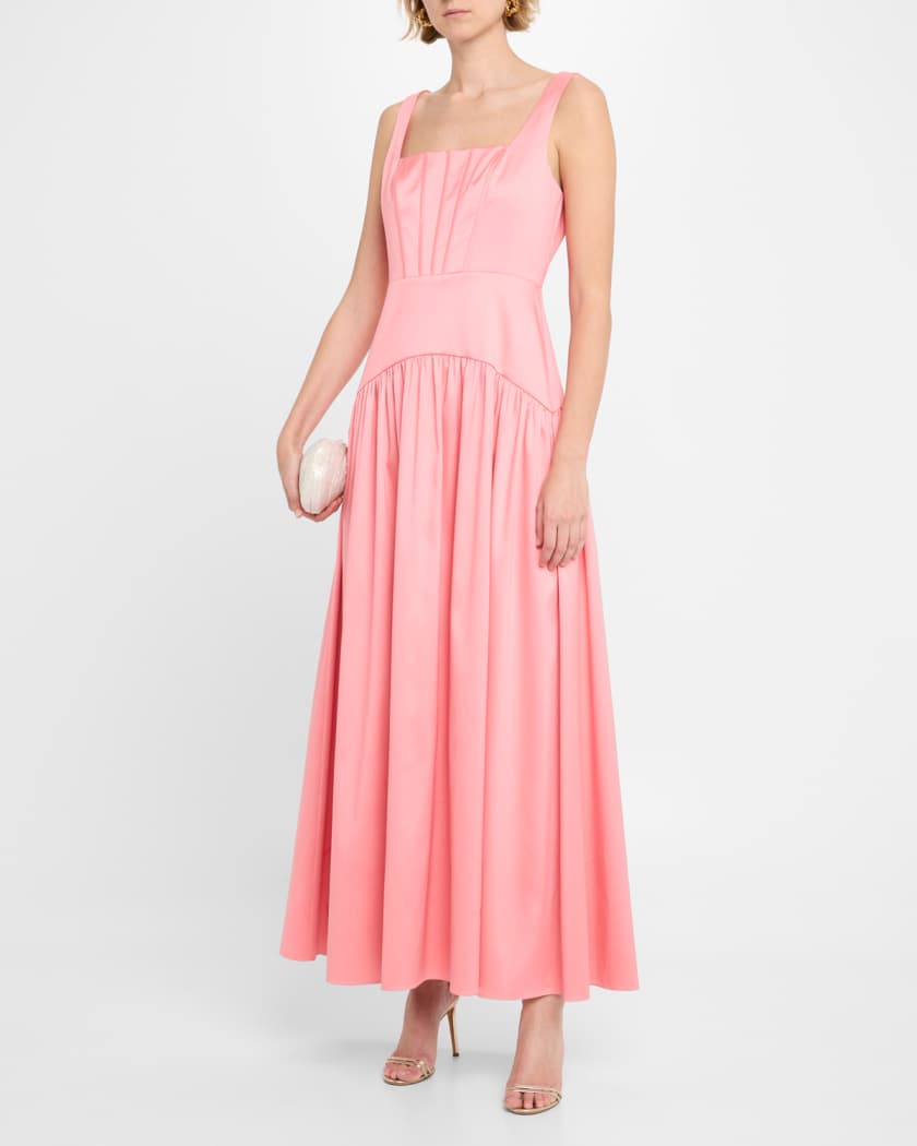 セール 海外 Aidan Mattox Dress Maxi Mikado Stretch A-Line Sleeveless スーツ・フォーマル・ドレス
