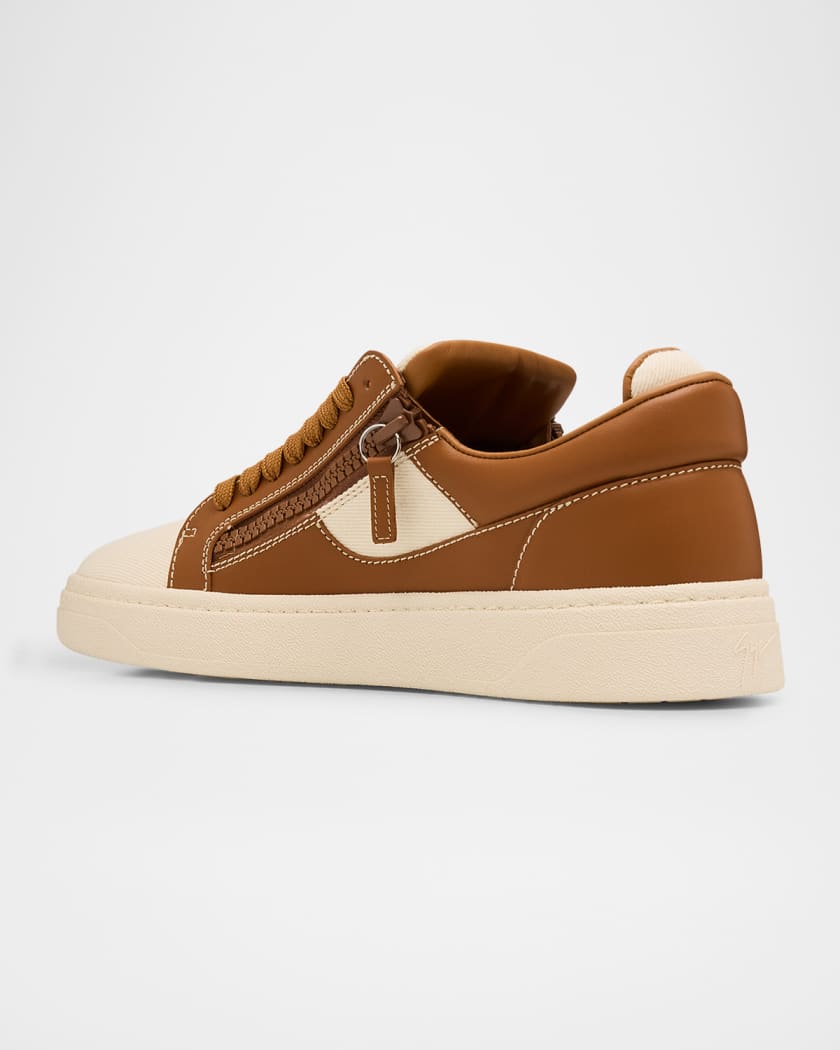 Men's Karmy Canvas and Leather Low-Top Sneakers
