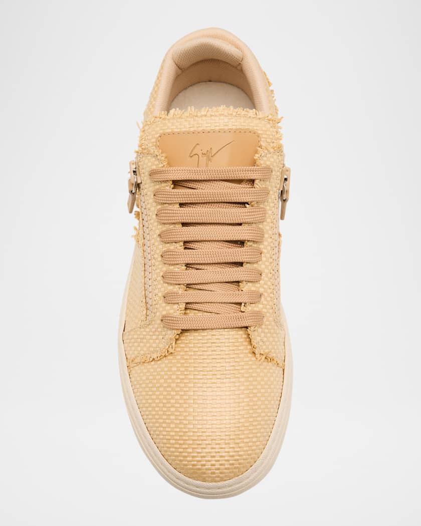 Men's Mitha Raffia Low-Top Sneakers