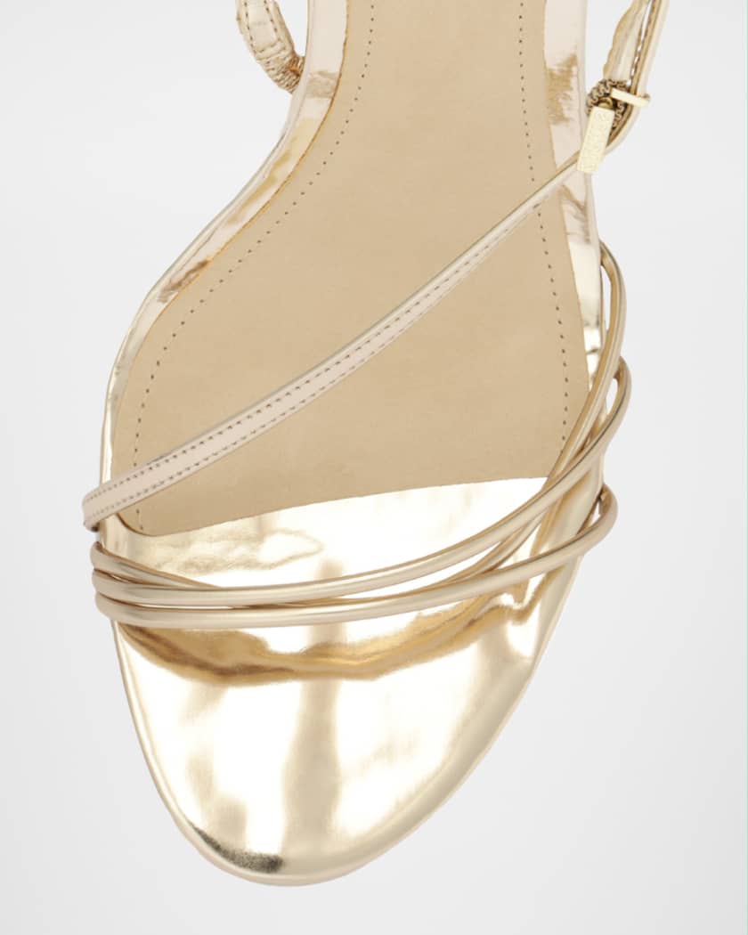 Inez Strappy Metallic Slingback Sandals