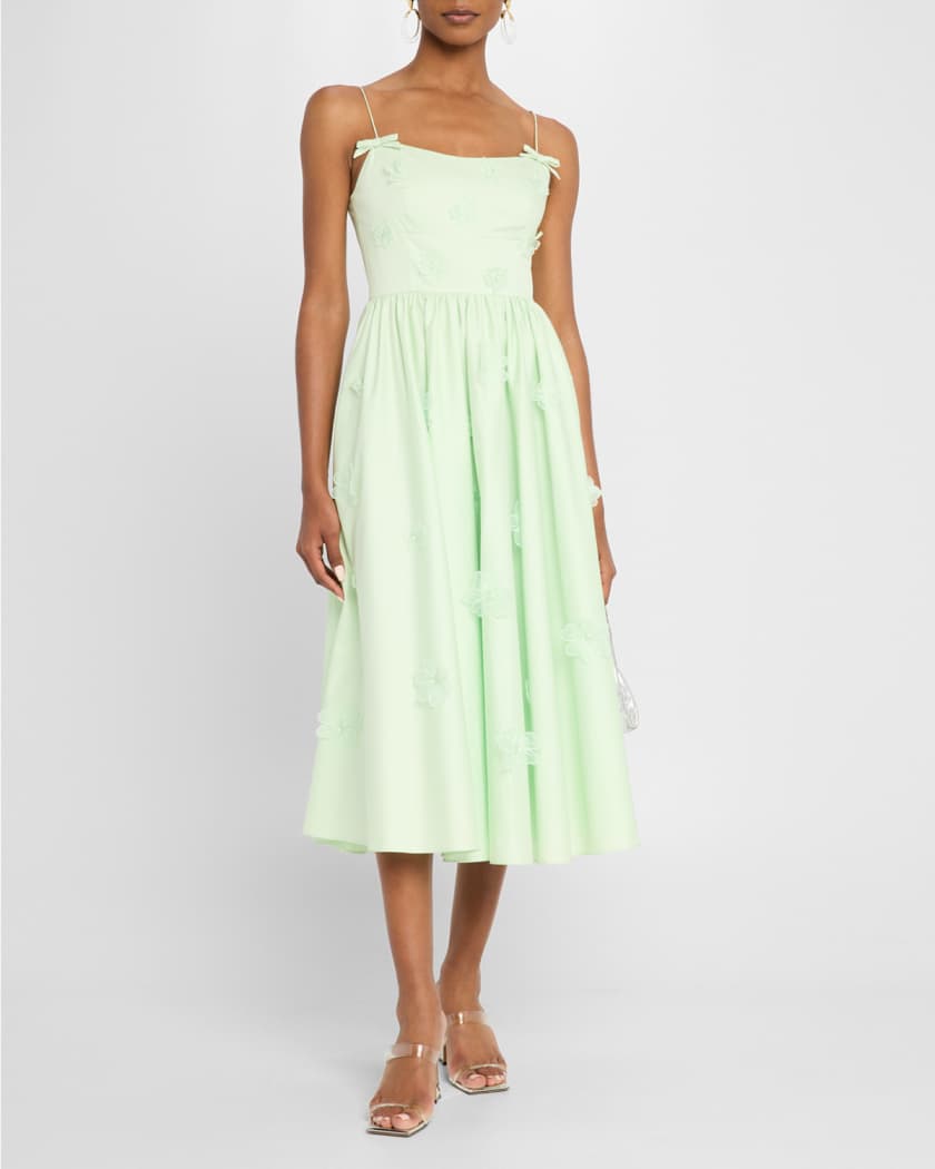 Cotton Flower Midi Dress