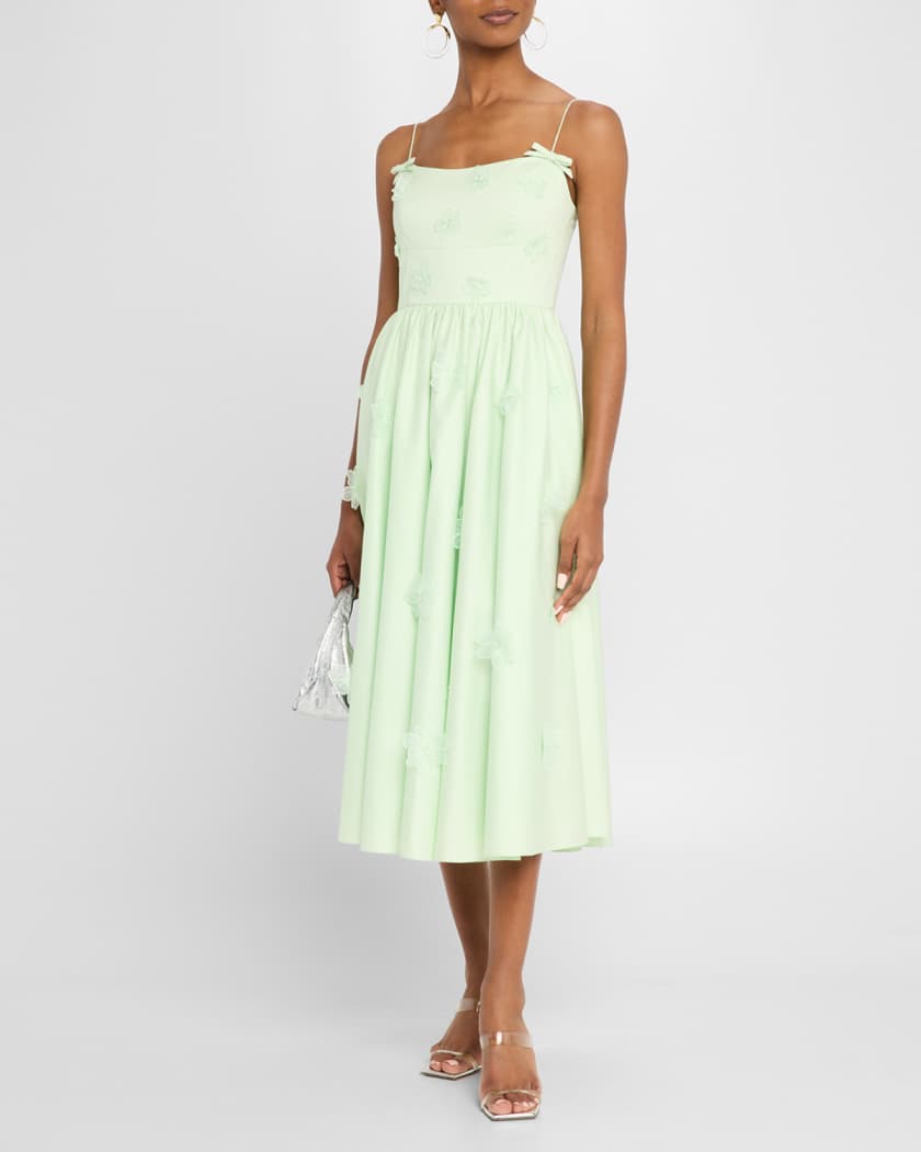 Cotton Flower Midi Dress