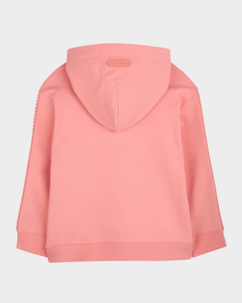  Girl's Embroidered Logo-Print Hoodie, Size 8-14