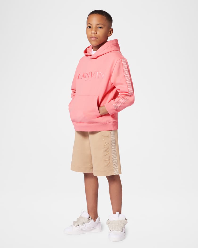  Girl's Embroidered Logo-Print Hoodie, Size 8-14