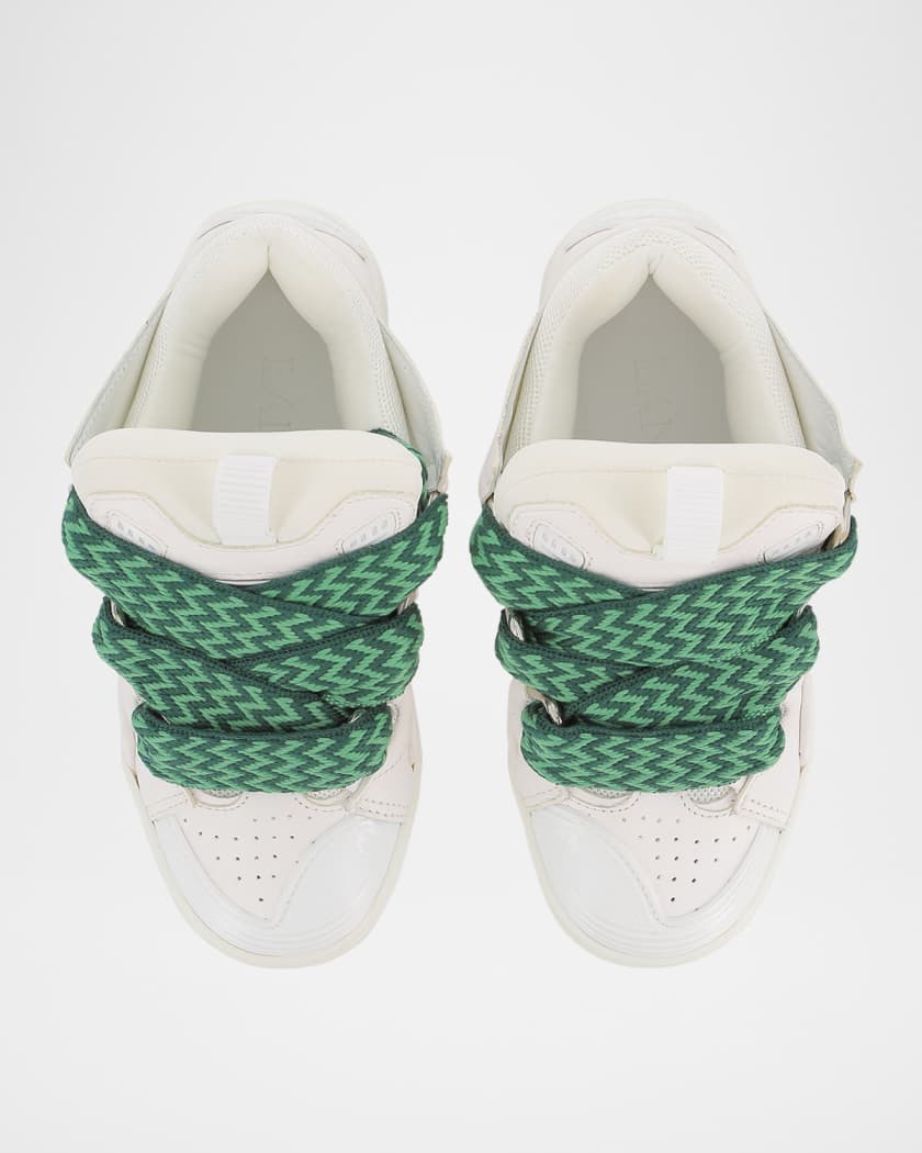 Kid's Curb Leather Trainer Sneakers